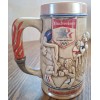 Budweiser Vintage 1980 Budweiser Stein Beer Mug 1984 Olympics Soccer