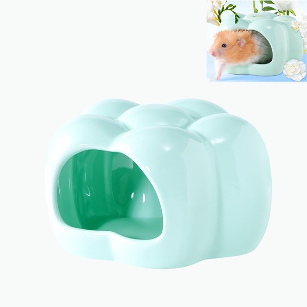 Ceramic Hamster Hideout, Cute Sunflower Shaped Hamster House - Washable