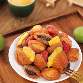 Mixed Dried Fruit Bites with Plum – 5 Assorted Flavors: Grape, Mango, Strawberry, Peach & Pineapple, Soft Chewy Snack, 7oz / 200g Bag,Shipping from California, U.S.