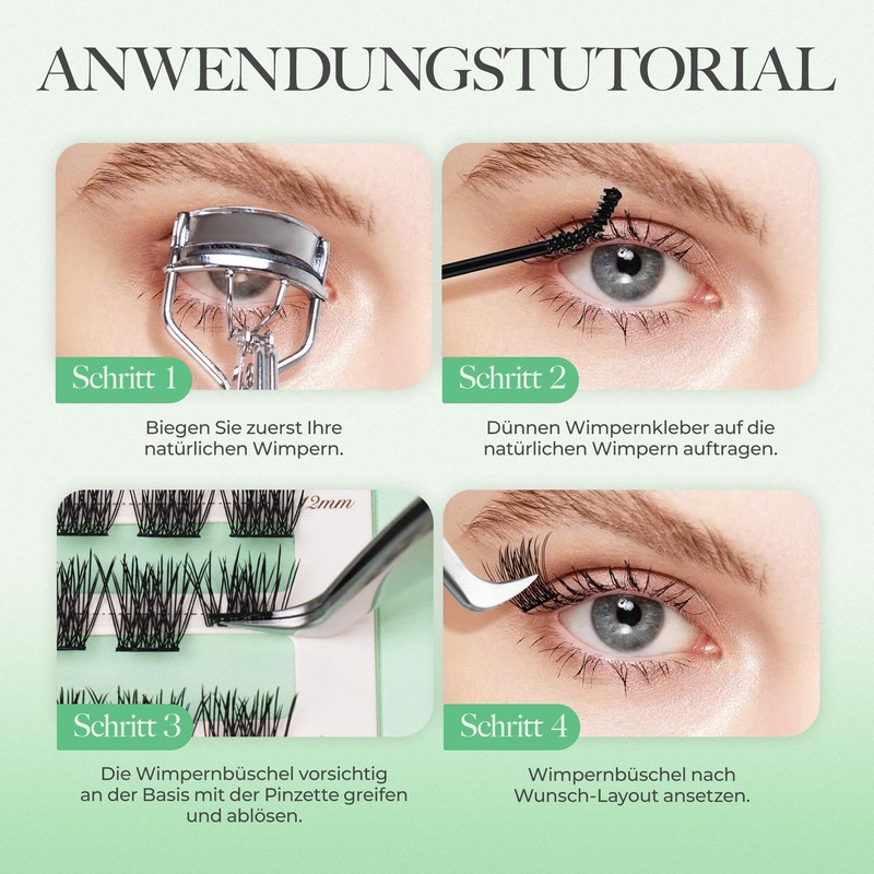 LASHVIEW Cluster Eyelashes, Eyelash Clusters, Natural Look Cluster Eyelash Extensions,