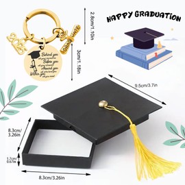 Joyesplay 2025 Graduation Keyring,Graduation Gifts for Her Him Inspirational Gifts for Best Friends Graduate Present (Gold 2)