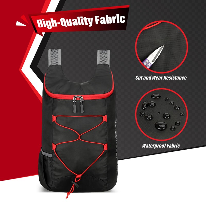 Sahunfri 2 Pcs Ultra Lightweight Backpack, Foldable Backpack Water Resistant