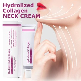Tkekruh 2pc Neck Cream 40g, Nackenstraffende Creme, Hals Creme, Hydrolized Collagen Faltencreme für Hals und Dekolleté mit Hyaluron und Kollagen, Glatte Haut, Enhance Elasticity