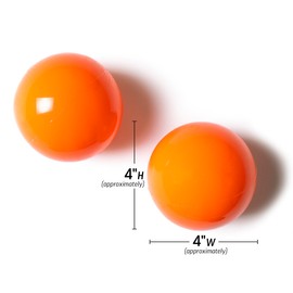 CLQPY Yoga Massage Ball Smooth Ball – 4 inches Adjustable Firmness Massage Roller Balls for Back, Neck & Floor Therapy – Gentle Deep Muscle Relief for Sensitive Soft Tissue (Orange)
