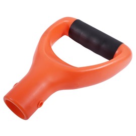Focmkeas ID 1.26" Orange Shovel D Curved Grip Handle,PVC Shovel D Curved Grip Handle,Plastic Spade Replacement Snow Removal Garden Accessorie Backyard Digging,7.68×5.12-in(H*T)