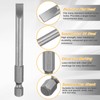 sourcing map 2pcs SL6 Slotted Screwdriver Bits 6mm Slotted Tip