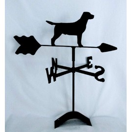 Labrador Retriever Roof Mounted Weathervane Black Wrought Iron