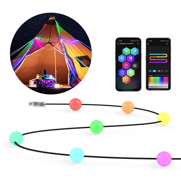 YOOWARM Smart Globe Fairy Lights, 33FT 66 LED String Light,