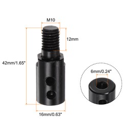 HARFINGTON Angle Grinder Motor Shaft Coupler M10 6mm Sleeve Saw Blade Connecting Saw Chuck Adapter Arbor Mandrel Connector Rod with L Shape Wrench