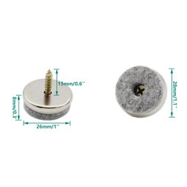 20PCS Screw-On Felt Pads, ULIFESTAR Premium Furniture Glides,Felt Chair Pads for Hardwood Floor,Furniture Pads Used for Chair Table Sofa with Wooden Leg,The Best Furniture Sliders for Hardwood Floors