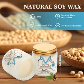 Nuanchu 4 Pcs Medical Assistant Gifts Soy Scented Candles Bulk Aromatherapy Jar 3.5 oz Soy Wax 4 Styles Scented Candles Presents for Women Nurse Week Thanksgiving Christmas Birthday