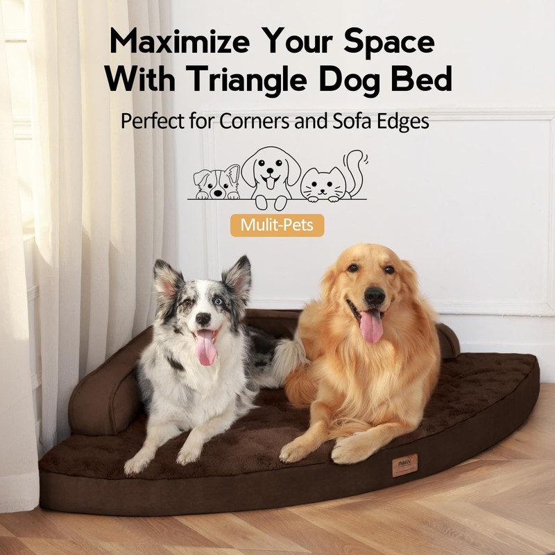 MEKIY Large Dog Bed - XL Orthopedic Egg-Crate Memory Foam