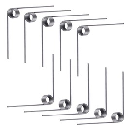 Qrity 10pcs 304 Stainless Steel Small Torsion Spring, Straight Torsion Spring, 0.7mm Wire Diameter Mechanical Torsion Springs, 4mm OD, 6 laps, 90° Deflection
