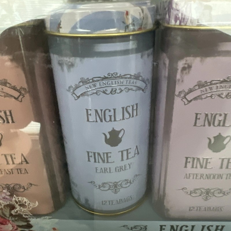NEW English Fine Tea Gift Set, 6 Tins, 72 Teabags,