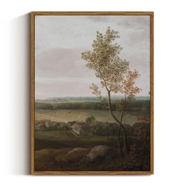 InSimSea Framed Canvas Prints Art Vintage Decor, Rural Scenery Art Wall Decor Countryside Landscape Paintings, Wall Art for Living Room Home Decor, Dining Room Farmhouse Decor, 12"x16"