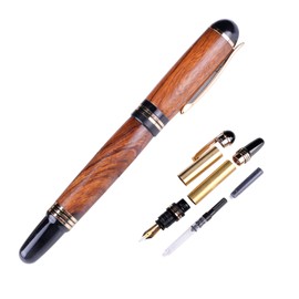 NAGU Churchill Fountain Pen Kit Chrome Plating Diy Accessories for Woodturning Pen Kits for Woodworking (1 Pack Pen Kit)