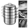 AngelcityCC 5 Tier Layer Stainless Steel Steamer Pot For Cooking