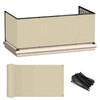 ECOOPTS 2.5'x50' Balcony Privacy Fence Screen with Zip Ties, Outdoor