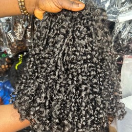 Burmese Curly Raw Hair Unprocessed Natural Wave Hair Vendors Raw Human Hair Bundlesstyle: raw hair, color: 1 pcs burmese curly, Stretched Length: 18 Inches