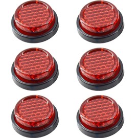 JIEHU 6 Pcs Motorcycle Reflector, Number Plate Reflector Motorbike, Mini Number Plate Reflectors for Motorcycle,Electric Vehicle,Bicycle Fenders