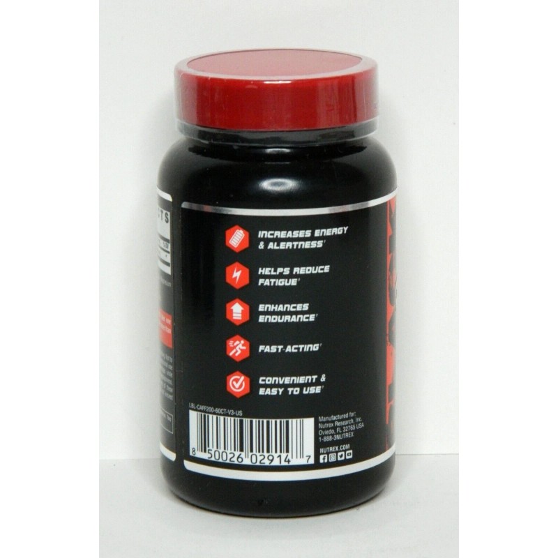 Nutrex 2 Bottles • Nutrex Caffeine 200 Energy & Alertness