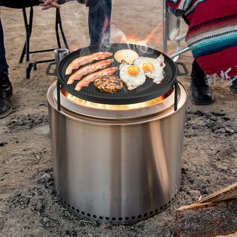 Onlyfire Chef Cast Iron Griddle, Grill Cookware for Solo Stove