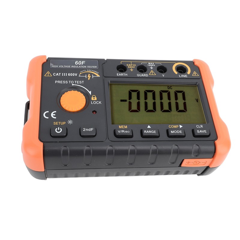 Insulation Tester Megohmmeter 50V~2500V Resistance Meter 1.3mA with Overload Protection