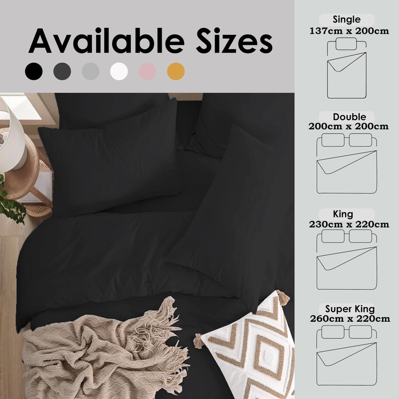 REHAN & CO Double Duvet Cover Sets – 3Pcs Bedding