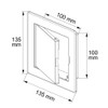Awenta 100 x 100 mm Plastic Access Panel Door -