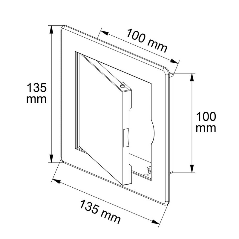 Awenta 100 x 100 mm Plastic Access Panel Door -