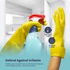 FMP Brands Yellow Medium Rubber Dish Gloves, 3 Pairs, 15