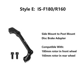 Remeiven Disc Brake Adapter for Mountain Bike, Post/Side Mount Adapters for 160/180 /203/140 mm Disc Brake Rotor Front Rear Mounting (IS-F180/R160)