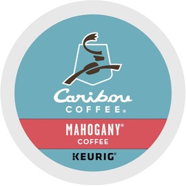 Caribou Coffee Mahogany, Single-Serve Keurig K-Cup Pods, Dark Roast Coffee, 24 Count