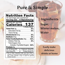 SUNRIGHT Premium Winter Melon Tea Brick, White Gourd Tea, No Additives, Gluten Free, Non GMO, Vegan, 3 PC, 2.43lb, 39OZ