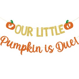 Our Little Pumpkin is Due Banner, Fall Baby Shower Decorations, Little Pumpkin Pregnancy Announcement Decor, Thanksgiving Baby Gender Reveal