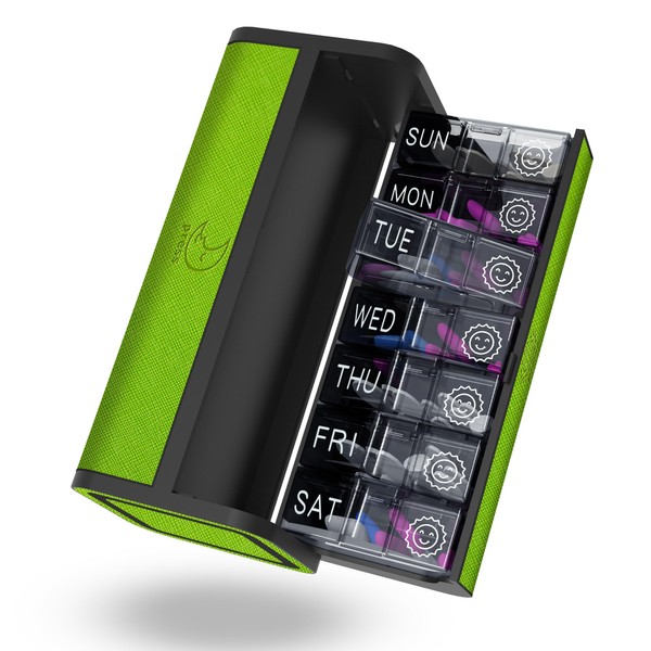 TALVOLC M Weekly Pill Organizer 2 Times a Day, 7-Day
