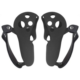 2pcs Touch Controller Grip Cover Silicone Grip Cover Protector with Knuckle Straps for Meta Quest Pro Black