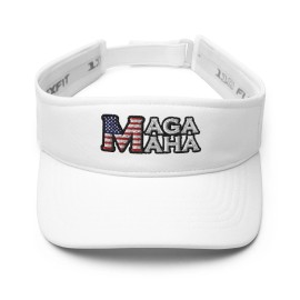 My Patriots Closet TRUMP KENNEDY MAGA MAHA RFK Visor American flag Mens/Womens Golf viser sun hat - Royal