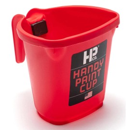 HANDy Paint Cup Holds 16 oz. of Paint or Stain Integrated Magnetic Brush Holder