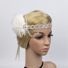 Art Deco 1920s Flapper Headband Roaring 20s Great Gatsby Headpiece 1920s Flapper Gatsby Hair Accessories Style 103