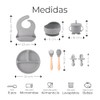 Raganet, Juego de Platos y Cubiertos para Bebé de Silicona,