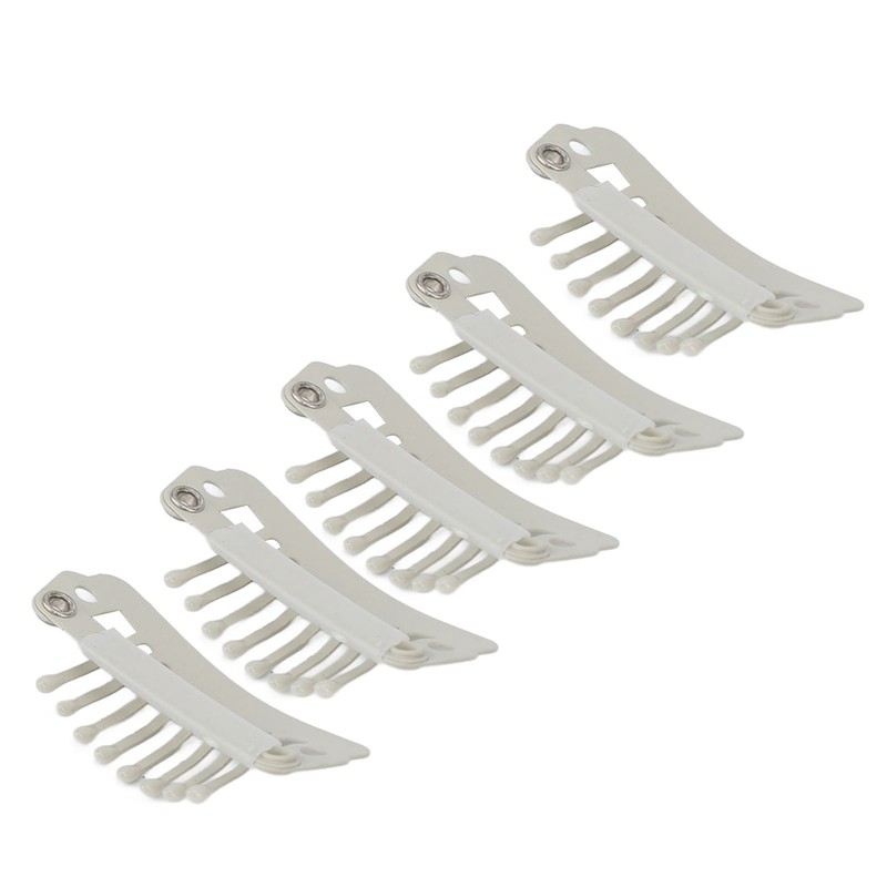 50pcs Hair Extension Clips Set Stainless Steel DIY 8 Teeth