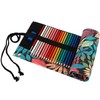 Amoyie Handmade Pencil Wrap Durable Gel Pen Storage Bag, Red