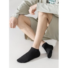 ＤＲＮＷＵＣＺ Ankle Athletic Running Socks Soft Thin Low Cut Short Tab Socks for Men and Women 6 Pair (US, Numeric, 5.5, 10.5, Regular, Regular, Black 6 pairs)