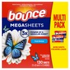 Bounce Mega Dryer Sheets, Fresh Breeze, 130 Count, Mega Fabric