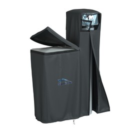 Santiano Water Softener Cover - All-Season Use,900D waterproof Oxford，Shield Your Outdoor Water Softener!Transparent Window Design,Dustproof, Waterproof, Sun Protection,(64x40x16 Inches, Black) .