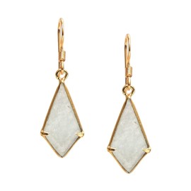 Gempires Aventurine Kite Earrings for Women, Crystal Earrings, Dangling Earrings, Prong Setting, 14k Gold Plated Hook Earrings, Gift for Her