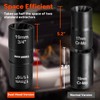 THINKWORK 1/2 Inch Drive Lug Nut Extractor Set, 5pcs Flip