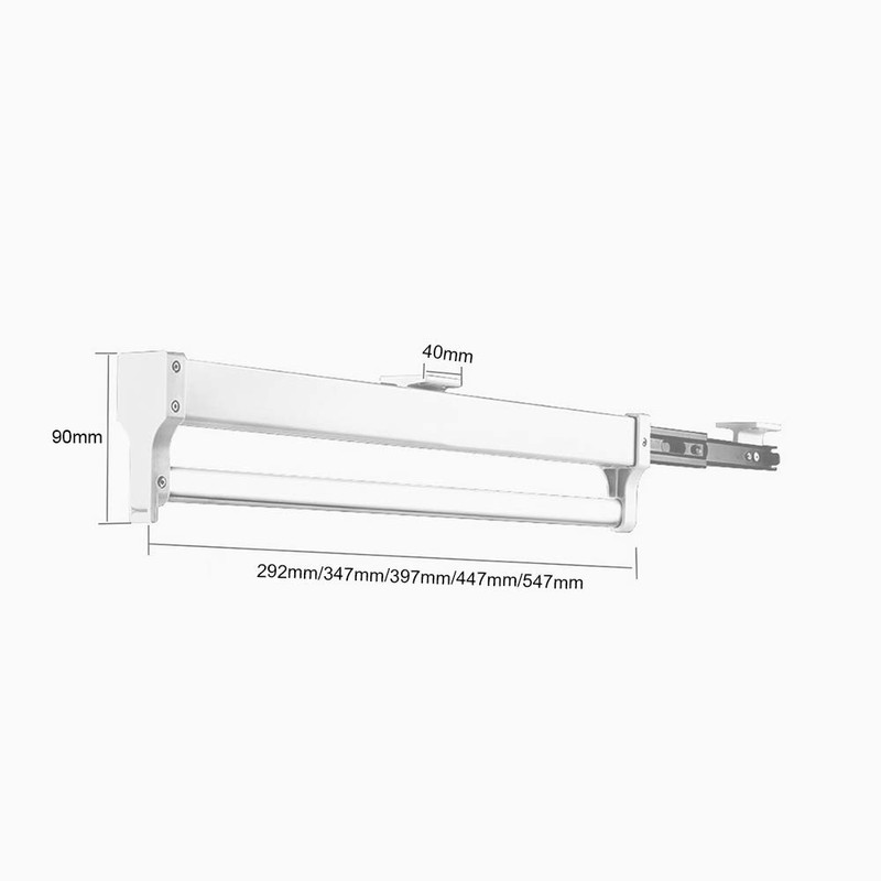 Extendable Clothes Rail for Pull-Out Hangers Adjustable Wardrobe Telescopic Clothes
