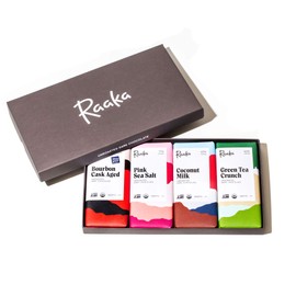 Chocolate Library Gift Box by Raaka Chocolate | Gourmet Bean-to-Bar Dark Chocolate | Organic, Vegan, Gluten-Free, Kosher | 8-Pack Variety Gift Collection, 1.08 oz Bars